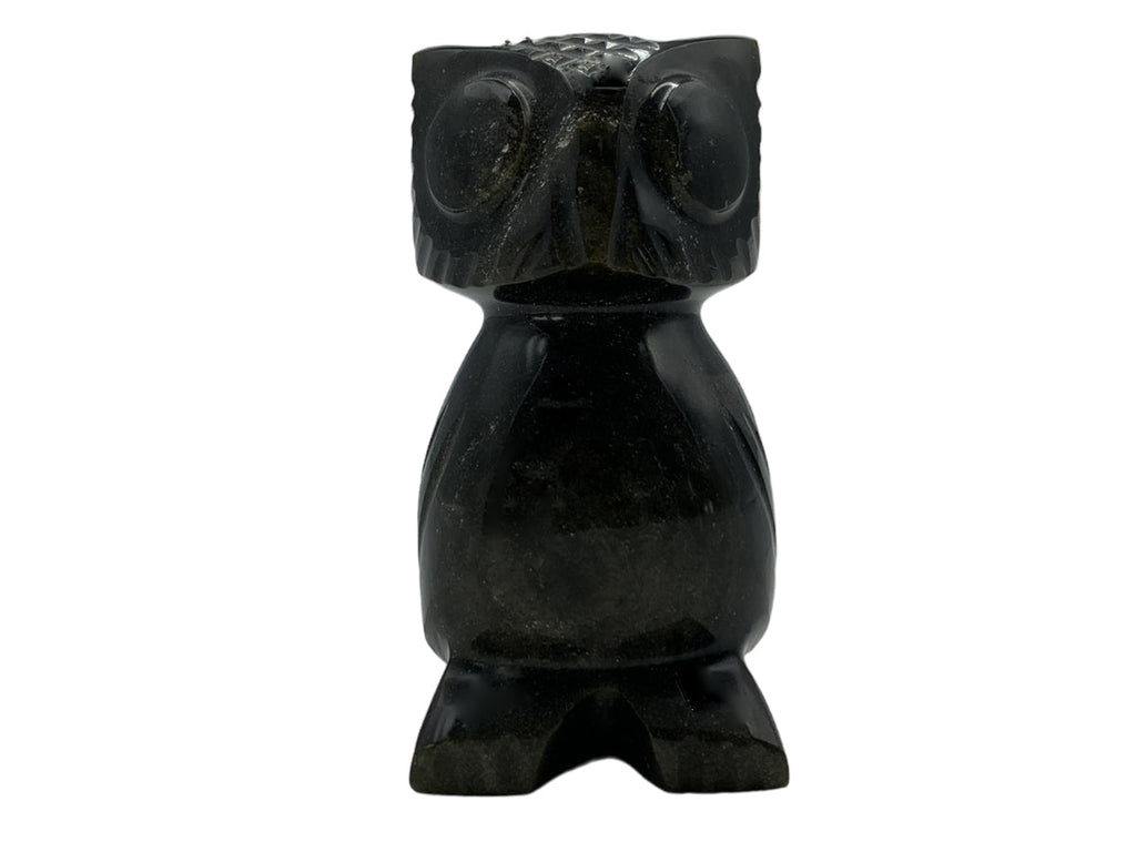 Golden Obsidian Owl