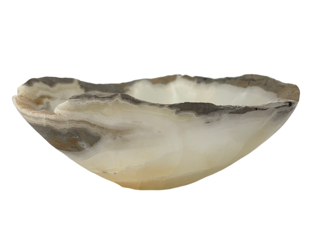 Gray Onyx Irregular Snack Bowl Polished 12-15 ~7Cm