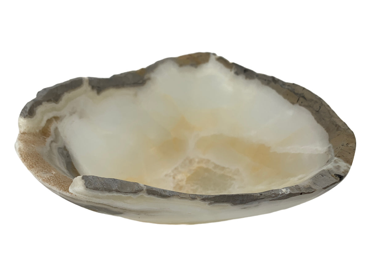 Gray Onyx Irregular Snack Bowl Polished 12-15 ~7Cm
