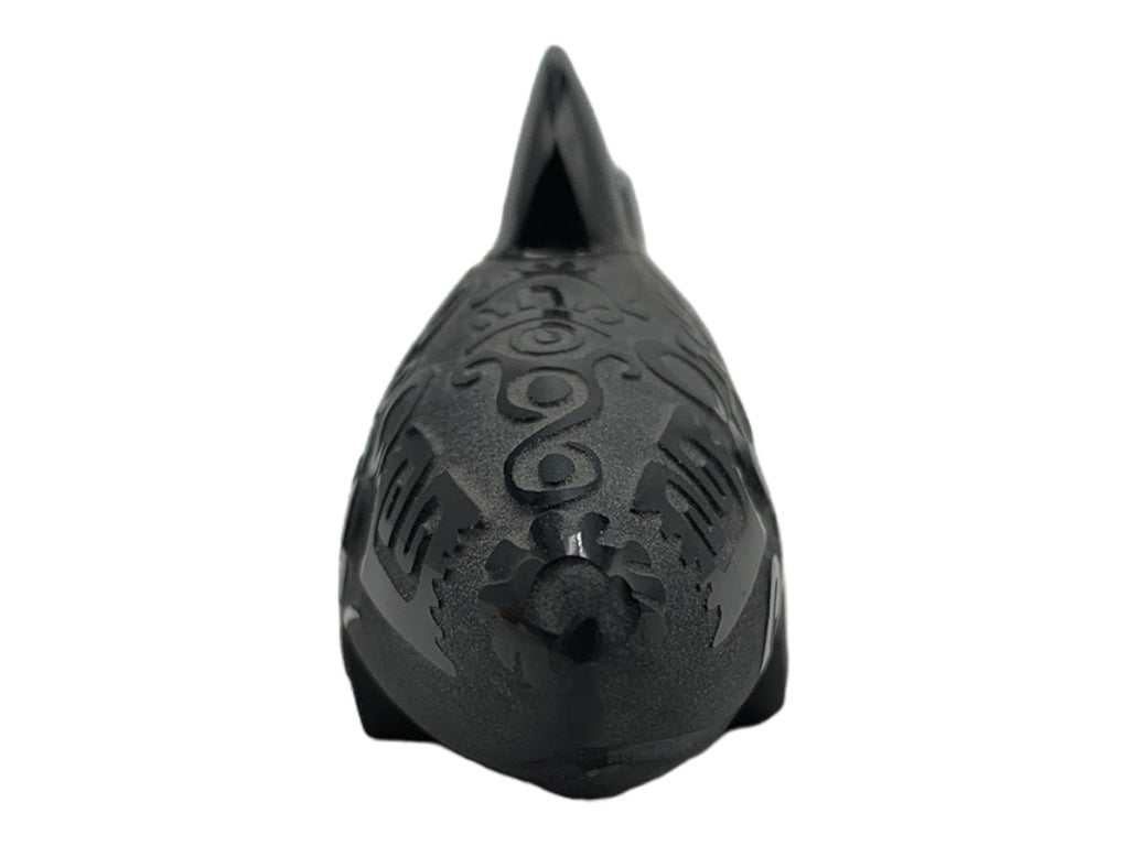 Black Obsidian Shark Polished 15X3.5X5.5 Cm