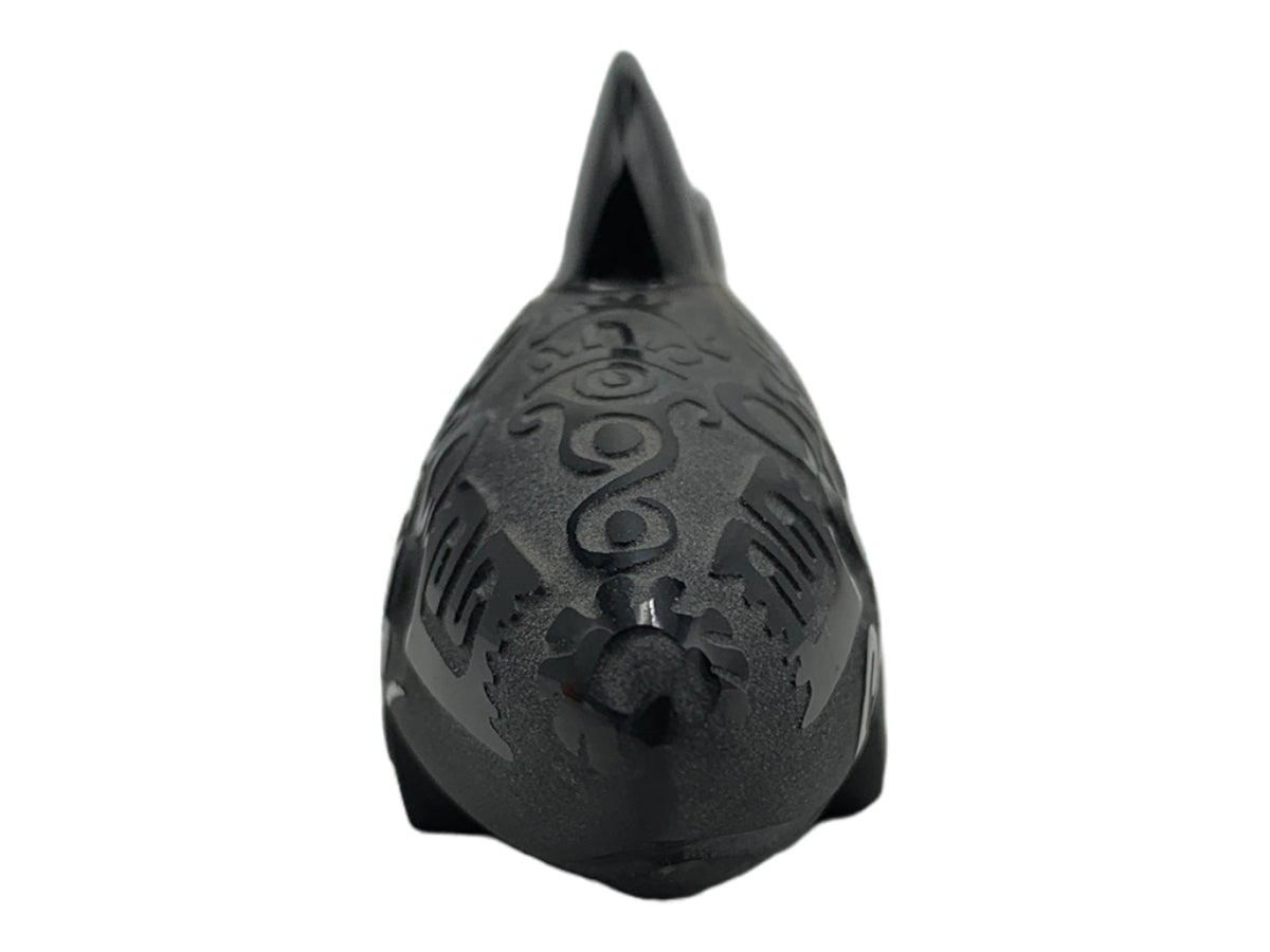 Black Obsidian Shark Polished 15X3.5X5.5 Cm