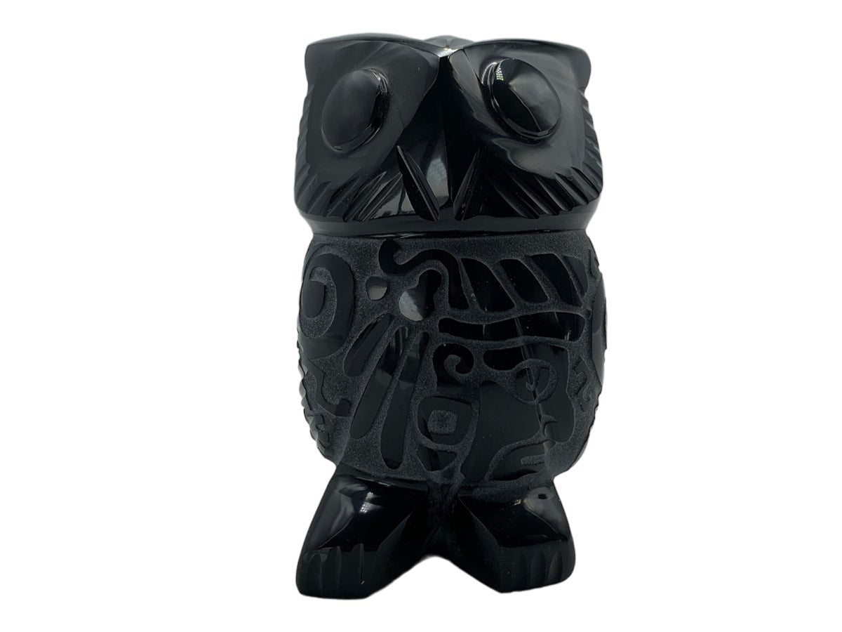 Black Obsidian Owl Polished 5X5X8.5 Cm
