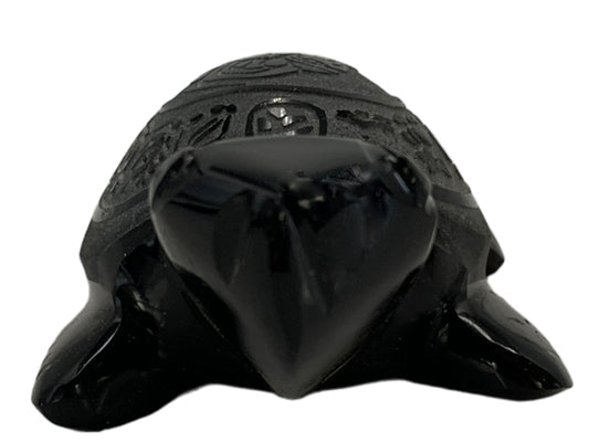 Black Obsidian Turtle Polished 8.5X6X3.5 Cm