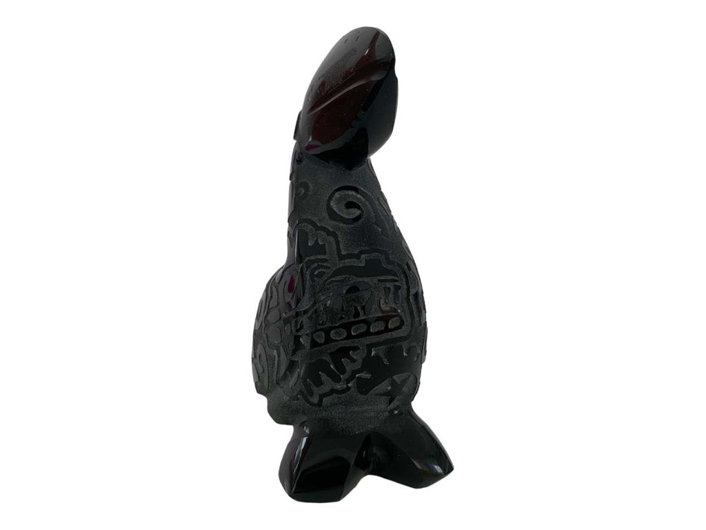 Black Obsidian Toucan Polished 6X3.5X9 Cm
