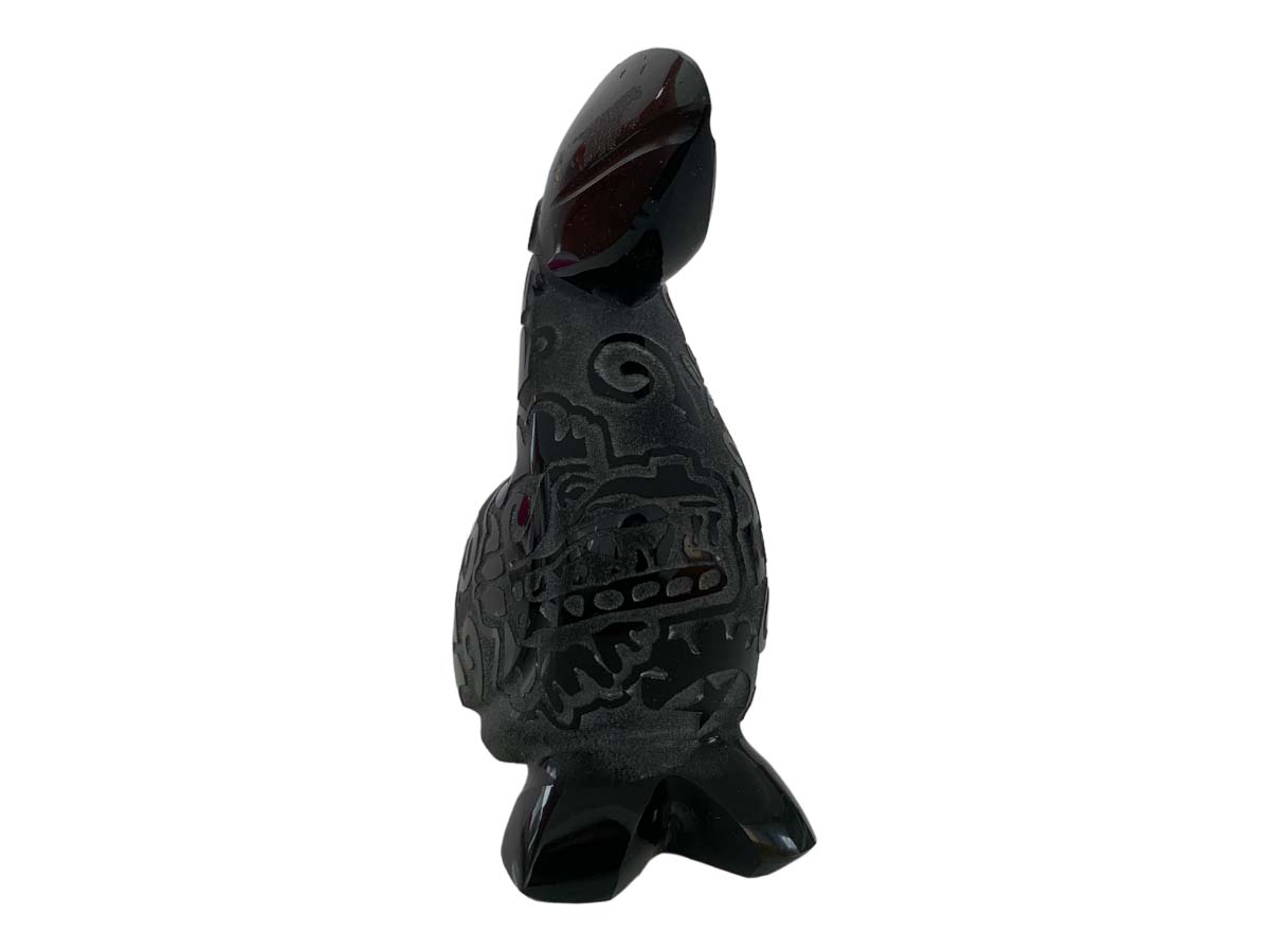 Black Obsidian Toucan Polished 6X3.5X9 Cm