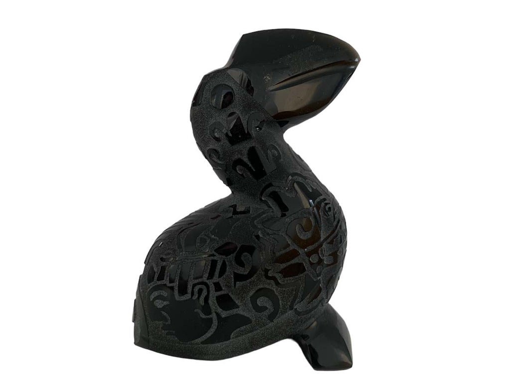 Black Obsidian Toucan Polished 6X3.5X9 Cm
