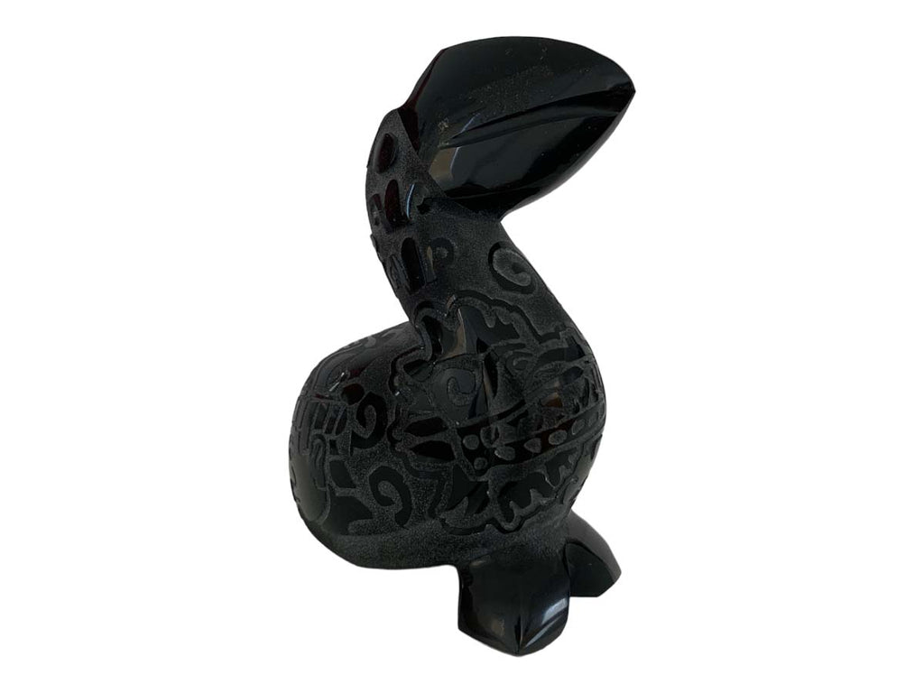 Black Obsidian Toucan Polished 6X3.5X9 Cm