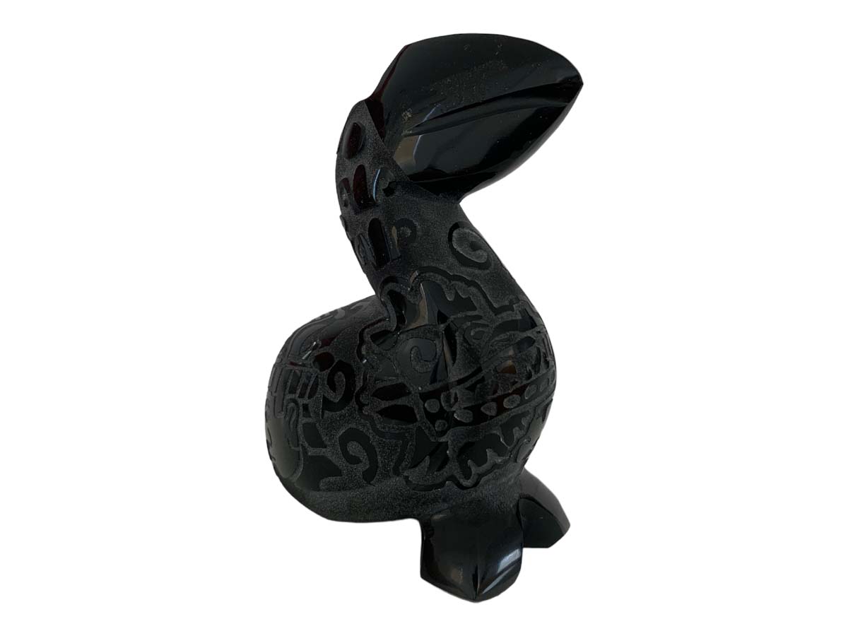 Black Obsidian Toucan Polished 6X3.5X9 Cm