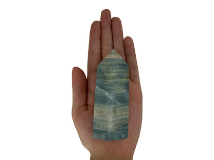 Blue Onyx Hexagonal Stoned Tip Polished By Kilo