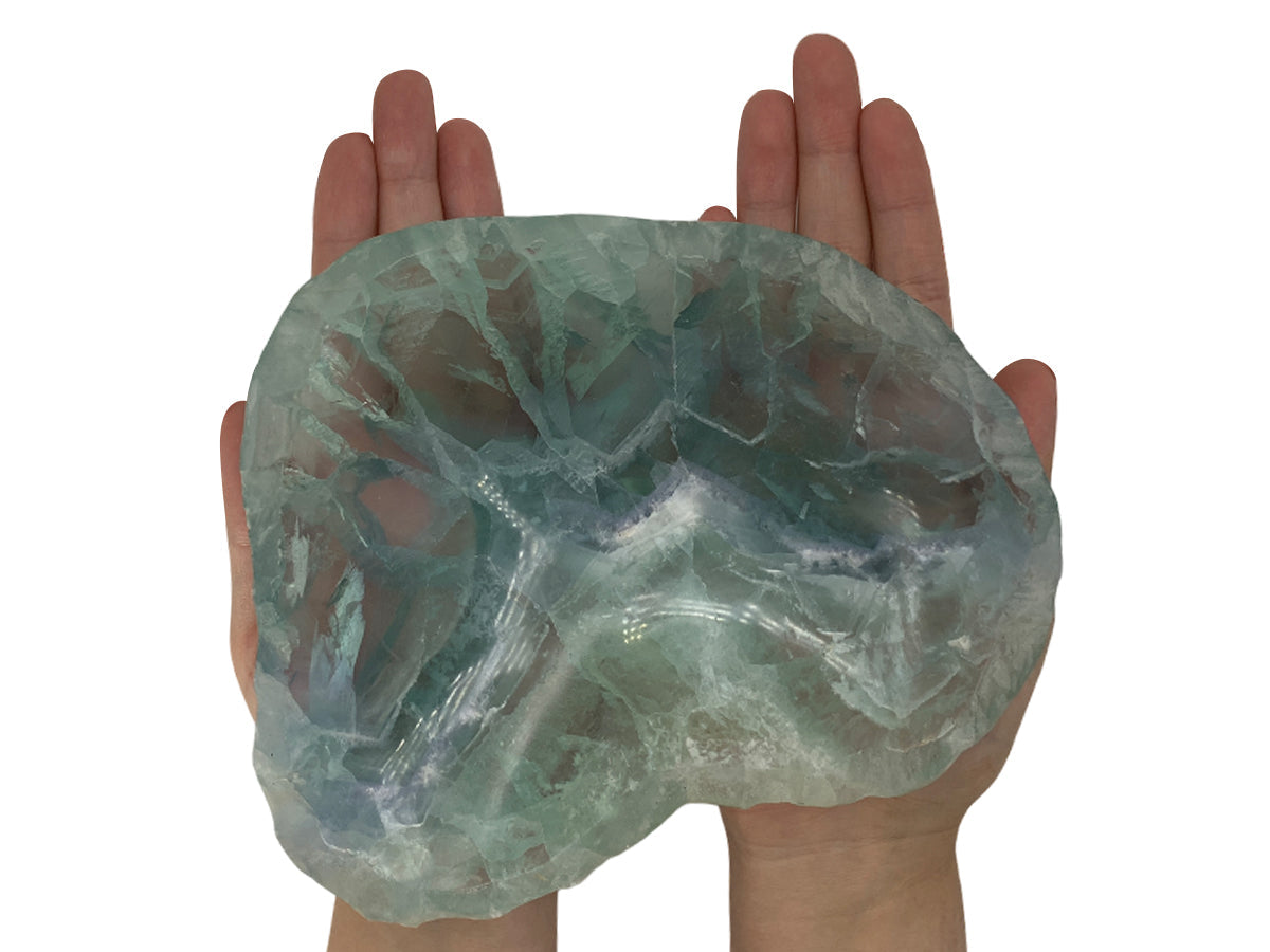 Fluorite Irregular Snack Bowl Polished 14-16 ~ 3-6 Cm