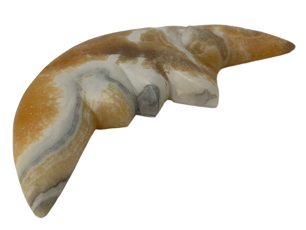 Zebra Calcite Half Moon Face