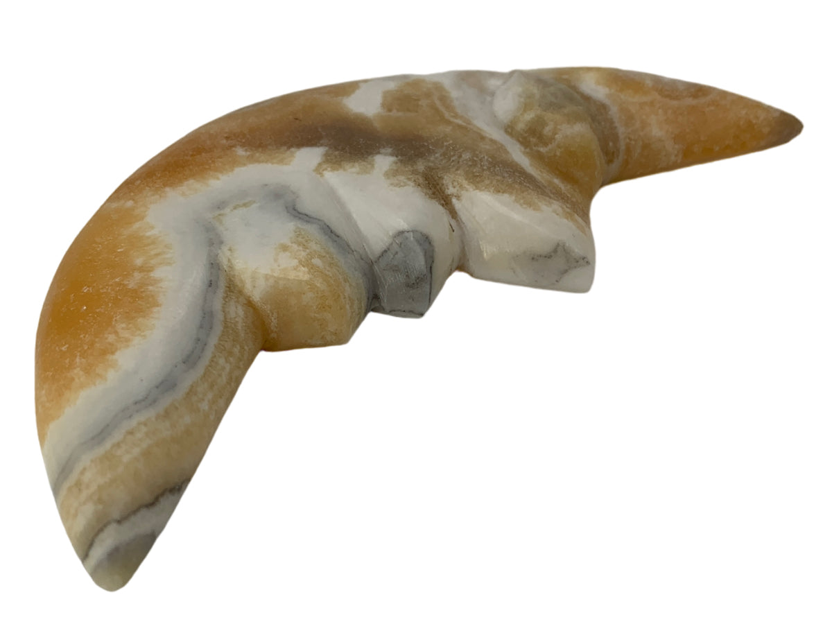 Zebra Calcite Half Moon Face