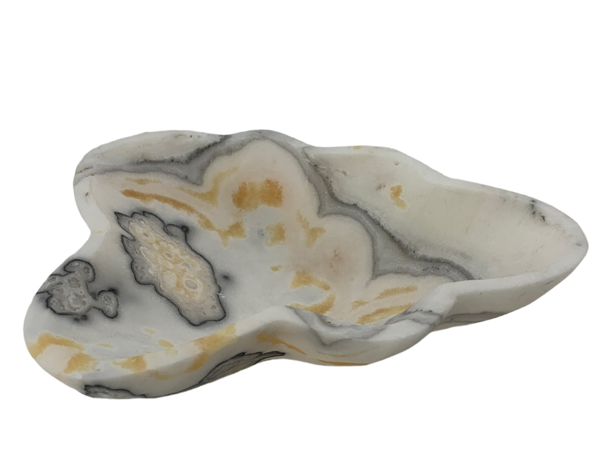 Zebra Calcite Irregular Bowl 15X11X4 Cm
