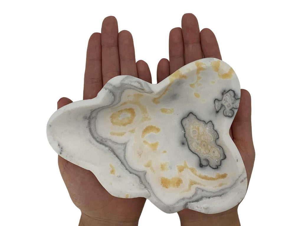 Zebra Calcite Irregular Bowl 15X11X4 Cm