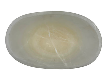 White Onyx Bowl 21X14.5X9 Cm