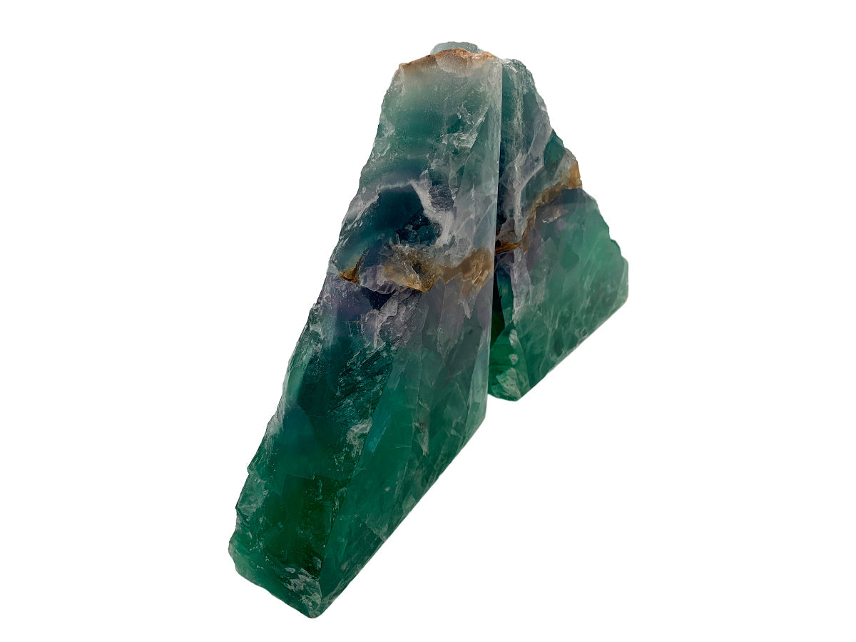 Fluorite Bookend Rustic Edge Extra Quality  12X4.5X17 Cm