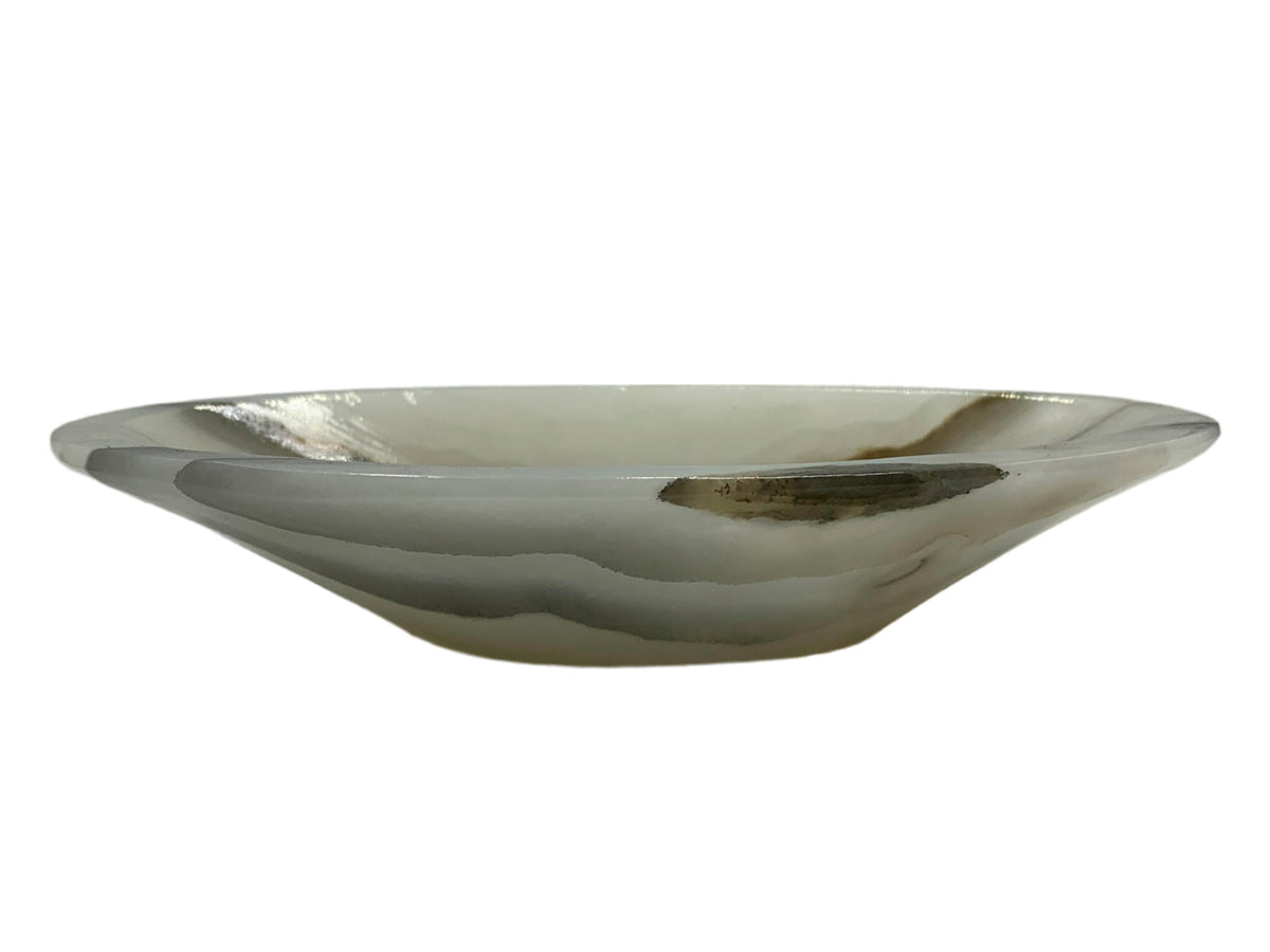Gray Onyx Oval Bowl  12X6.5X2 Cm