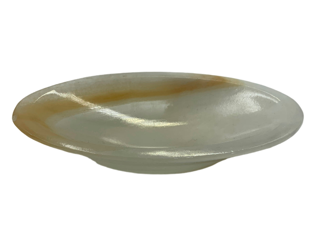 Amber Onyx Oval Snack Bowl  Edge  12X6.5X2 Cm