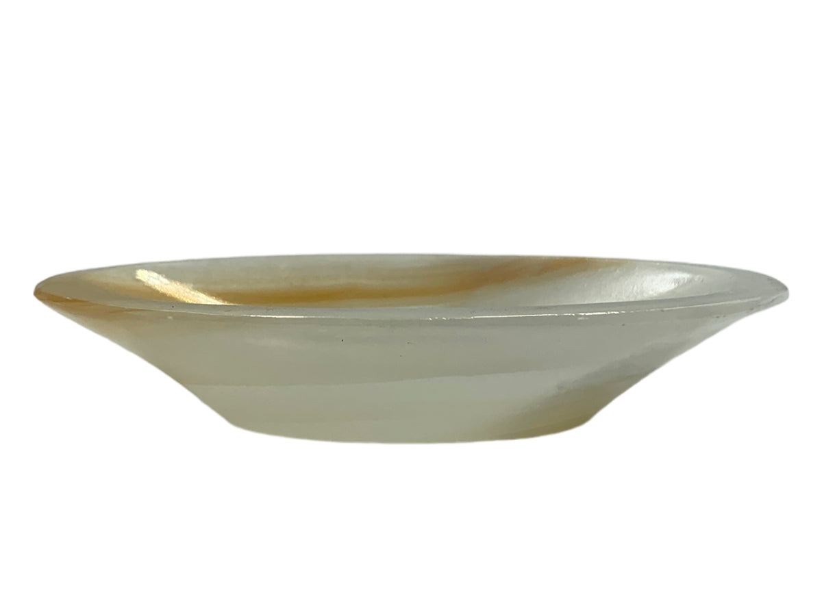 Amber Onyx Oval Snack Bowl  Edge  12X6.5X2 Cm