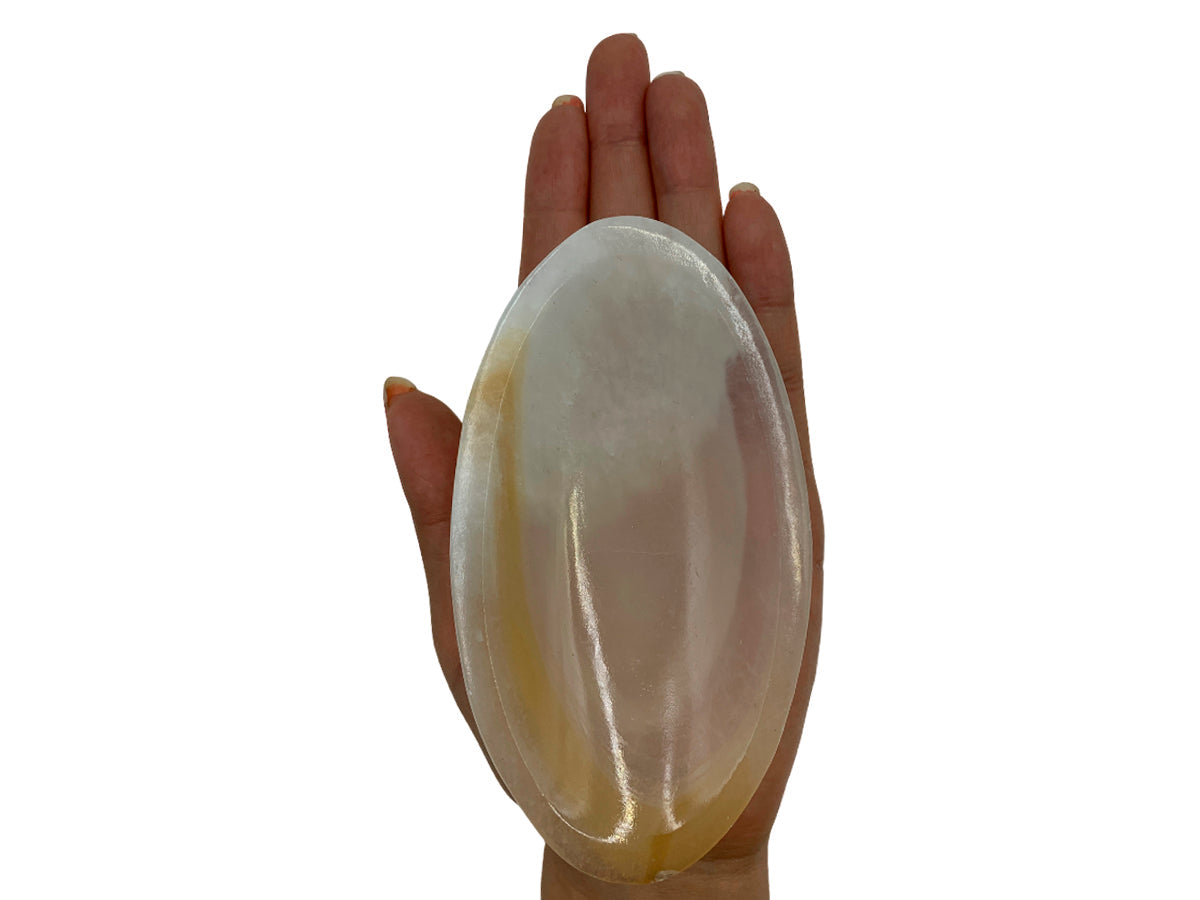 Amber Onyx Oval Snack Bowl  Edge  12X6.5X2 Cm