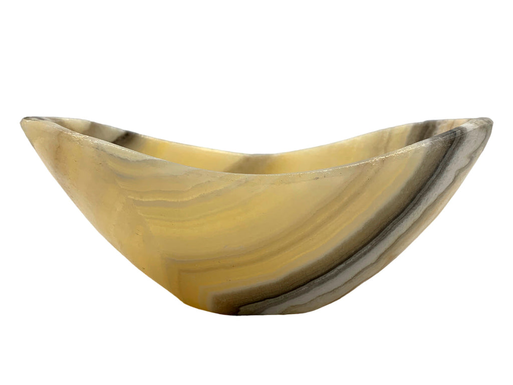 Zebra Onyx Bowl 21X14.5X9 Cm