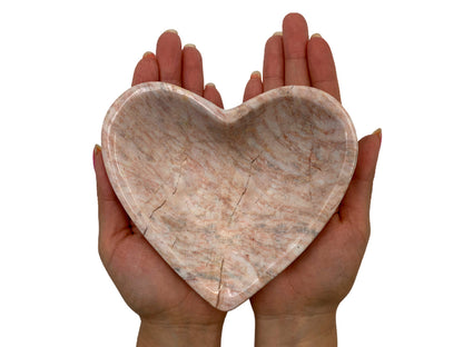 Pink Marble Heart Snack Bowl