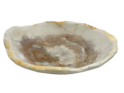 White Onyx Irregular Bowl 25X20X10 Cm