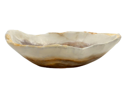 White Onyx Irregular Bowl 25X20X10 Cm