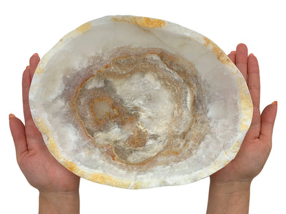 White Onyx Irregular Bowl 25X20X10 Cm