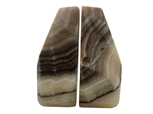 Zebra Onyx Faceted Bookend