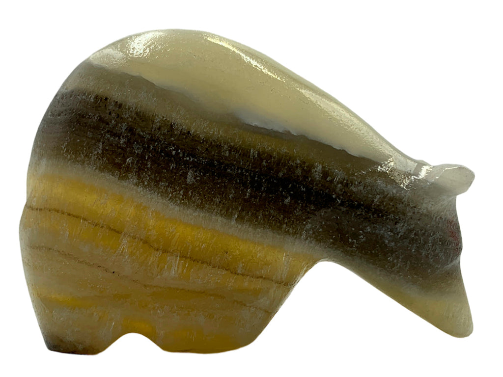 Zebra Onyx Polar Bear  7X2.5X5.5 Cm