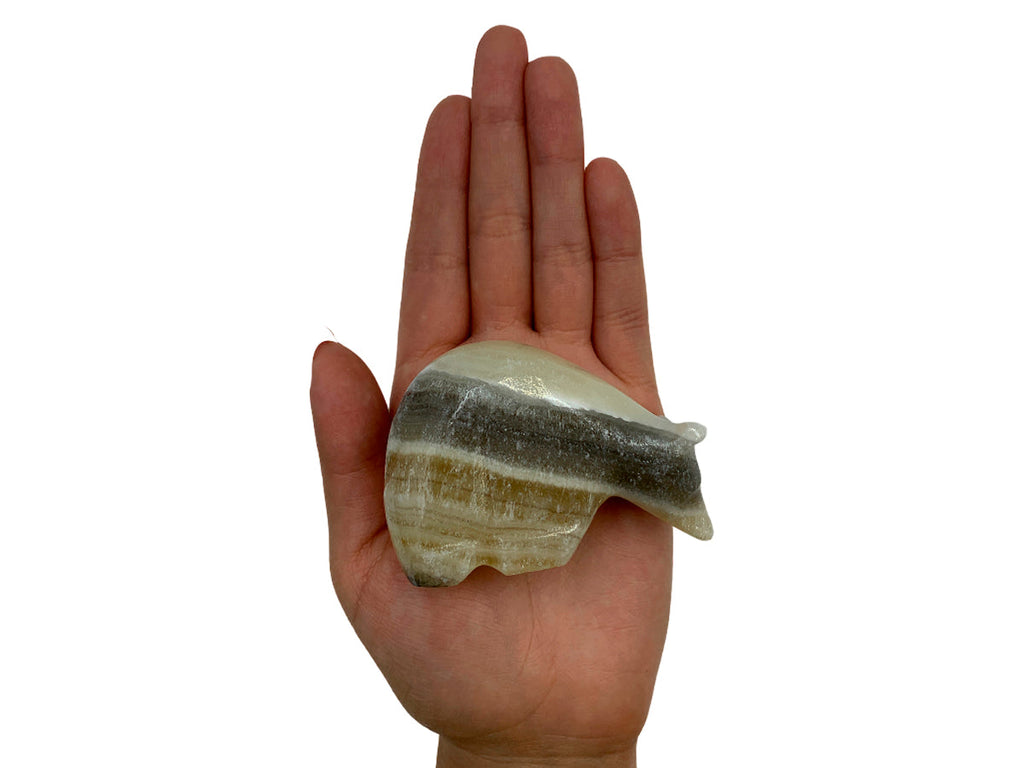 Zebra Onyx Polar Bear  7X2.5X5.5 Cm