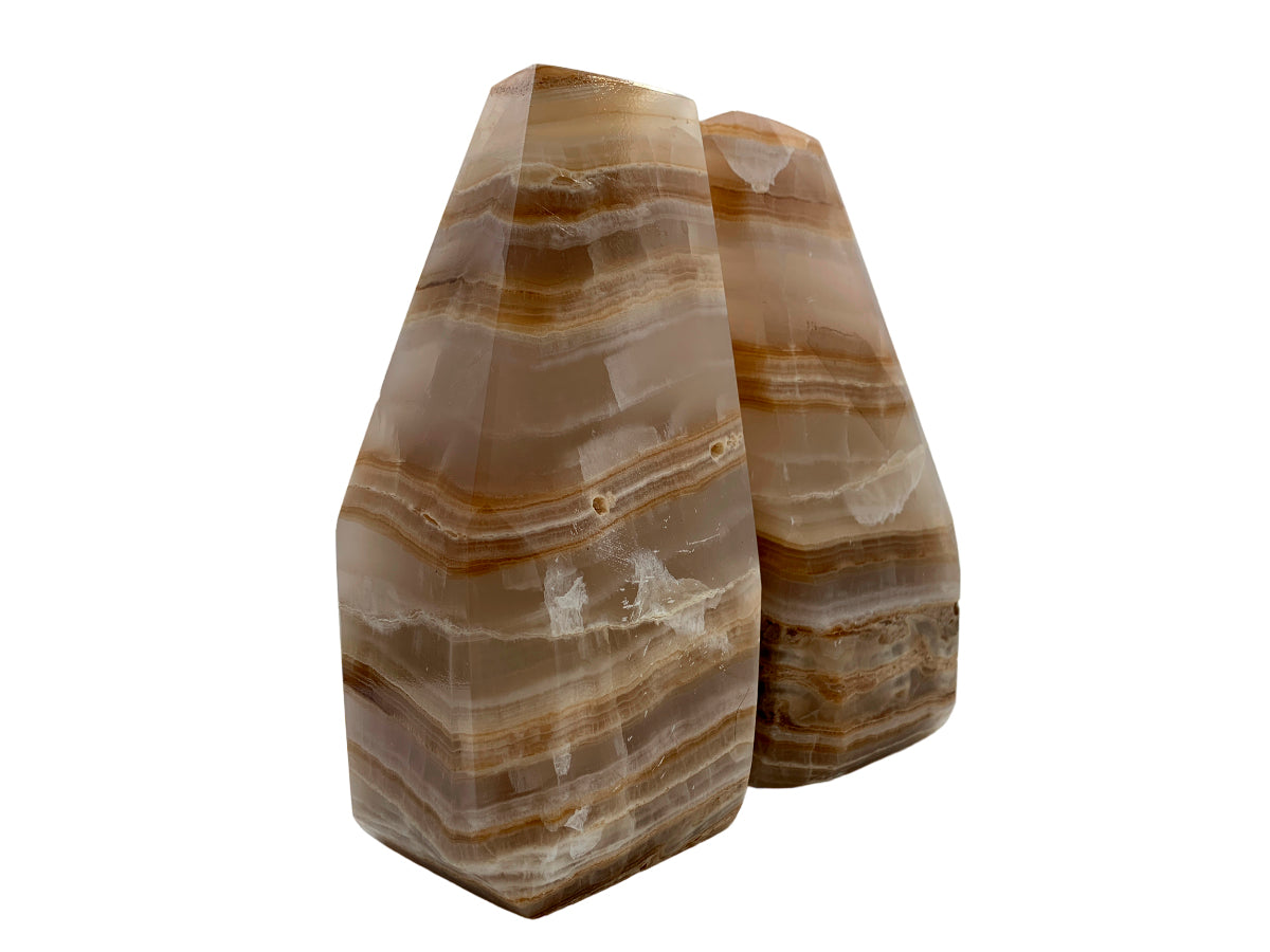 Amber Onyx Faceted Bookend