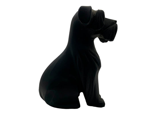 Black Marble Schnauzer Dog  9X5X12 Cm