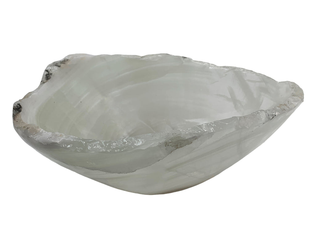 White Onyx Bowl  25X20X10 Cm