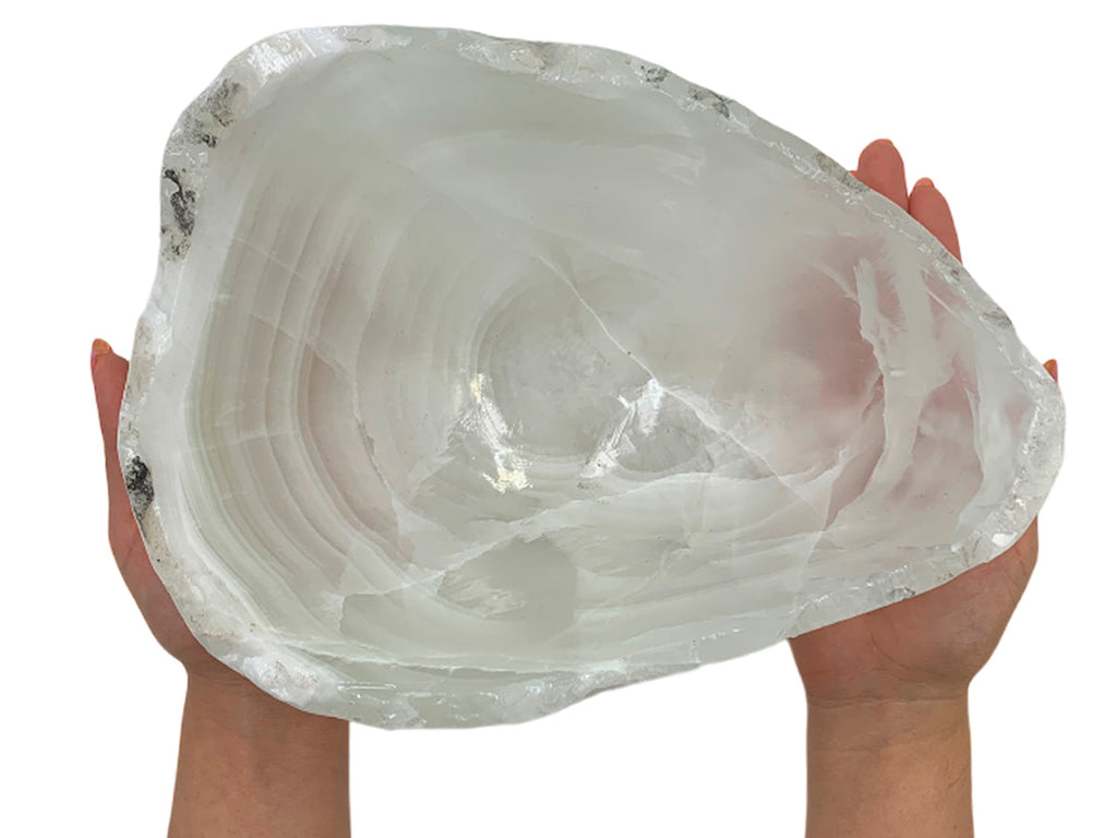 White Onyx Bowl  25X20X10 Cm