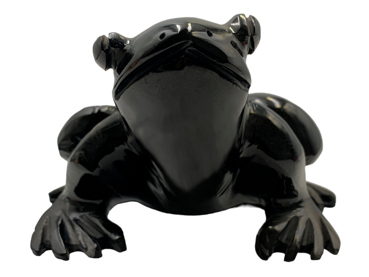 Black Marble Frog  21X19X10 Cm