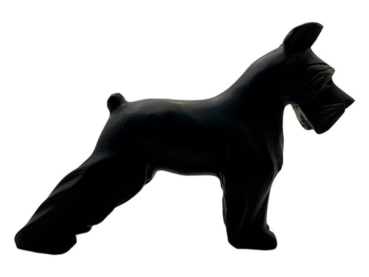 Black Marble Schnauzer Dog 14X4.5X9 Cm
