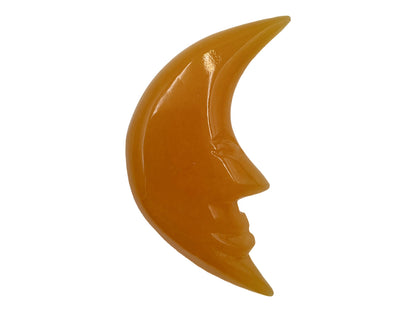 Orange Calcite Half Moon Face