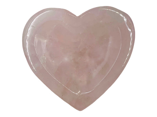 Pink Quartz  Carved Heart Bowl