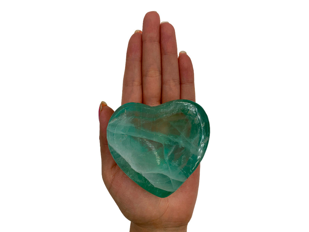 Fluorite Carved Heart Bowl