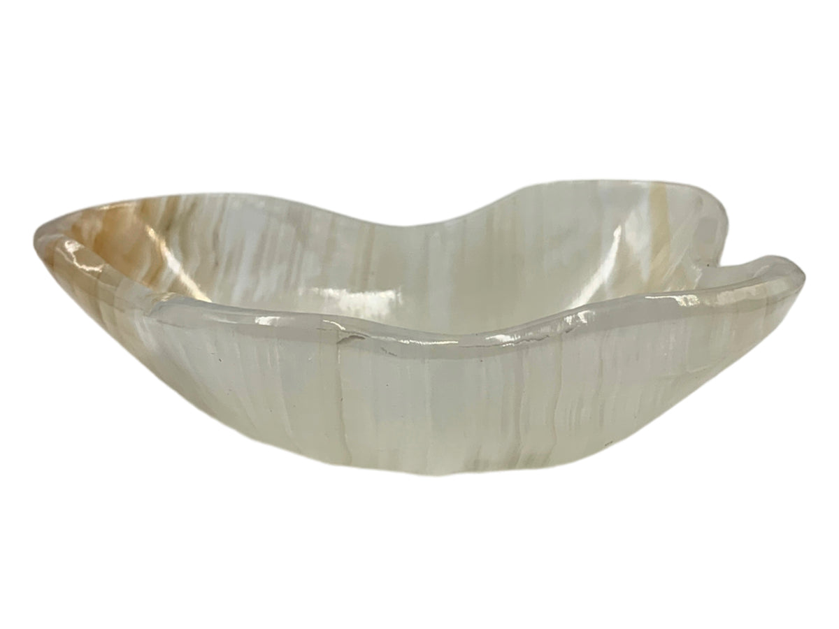 White Onyx Irregular Snack Bowl  13-17~5 Cm