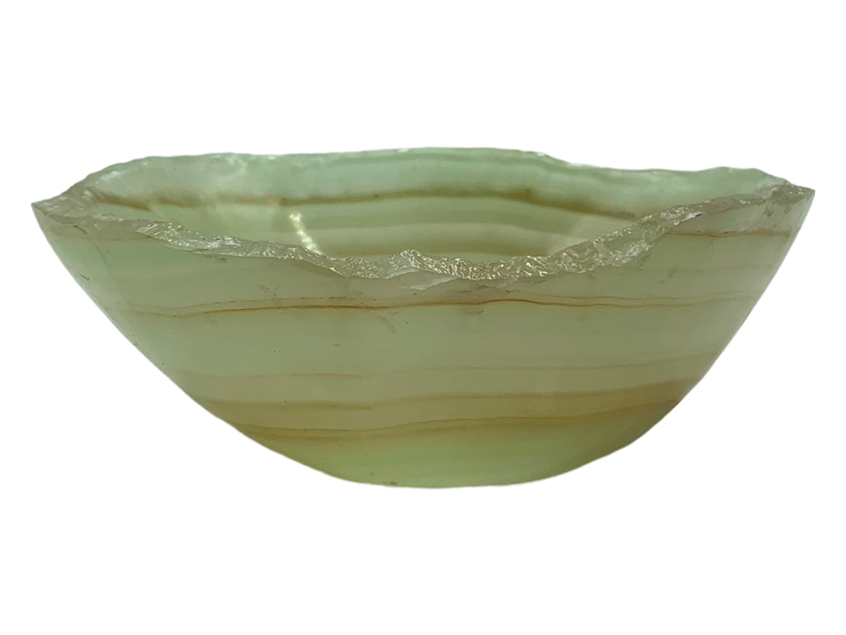 Green Onyx Irregular Snack Bowl 12-15~7 Cm