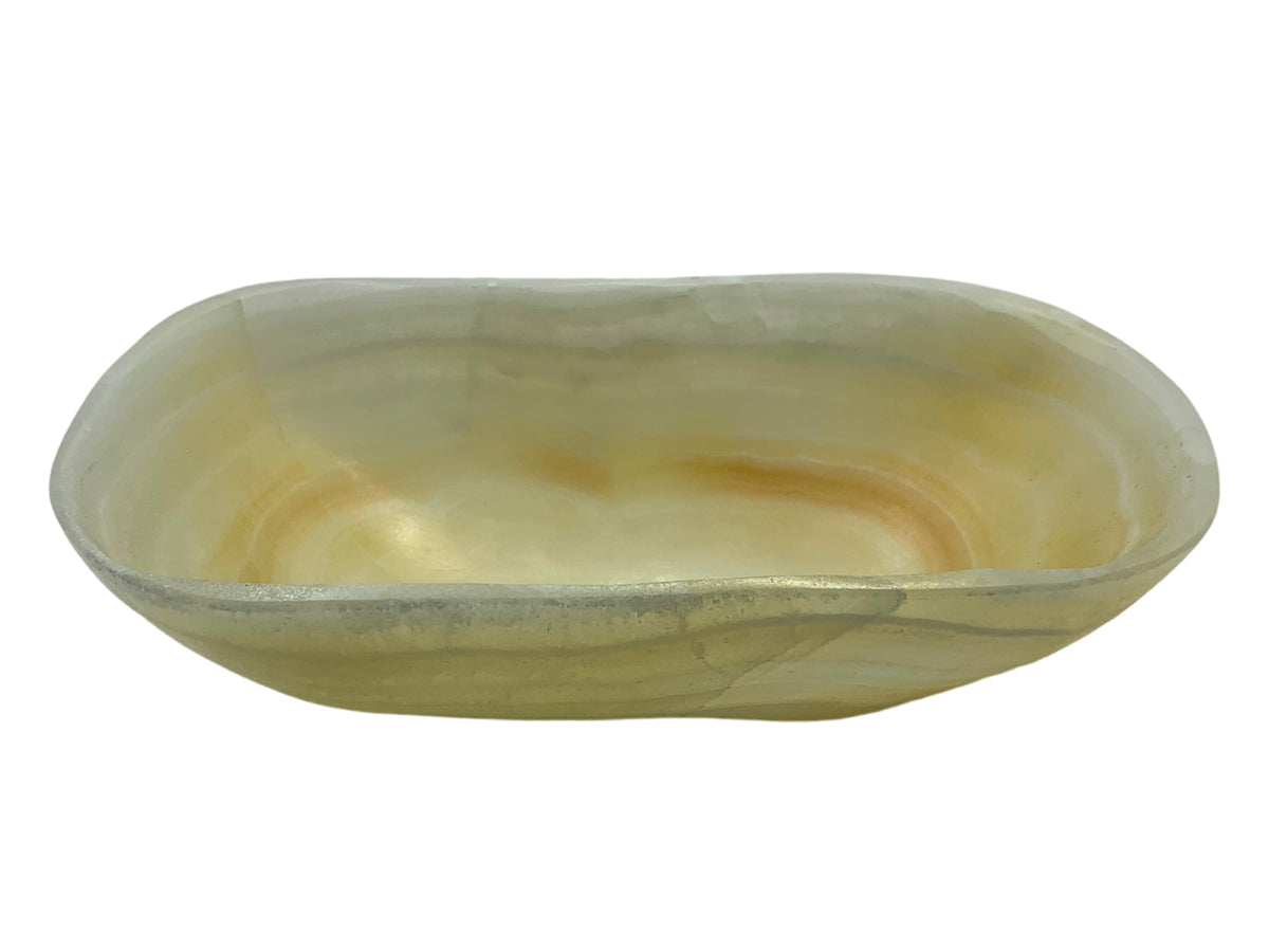 Amber Onyx Irregular Snack Bowl  17-20 ~7 Cm