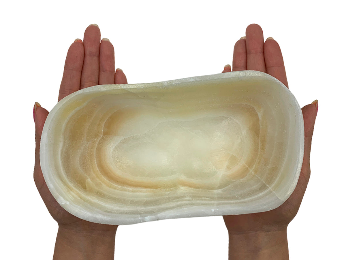 Amber Onyx Irregular Snack Bowl  17-20 ~7 Cm