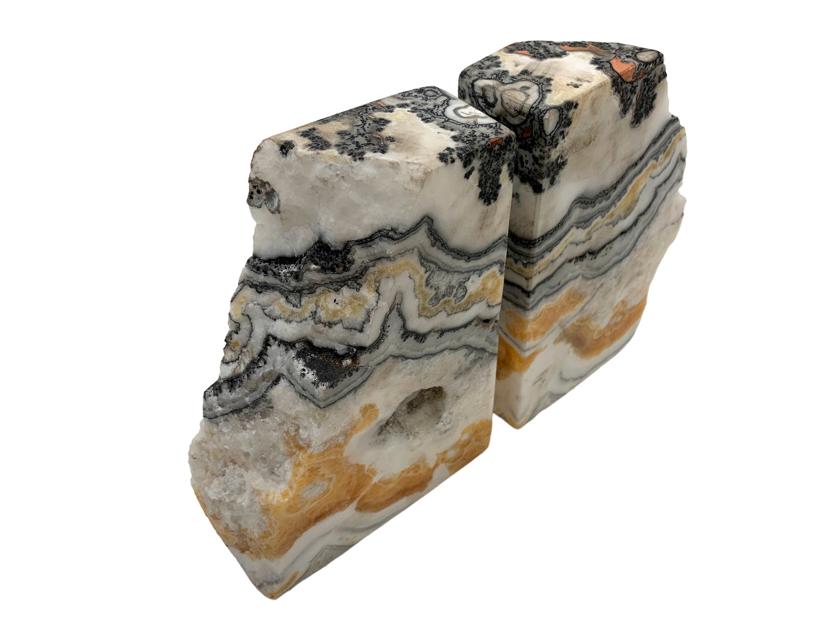 Zebra Calcite Bookend Pair