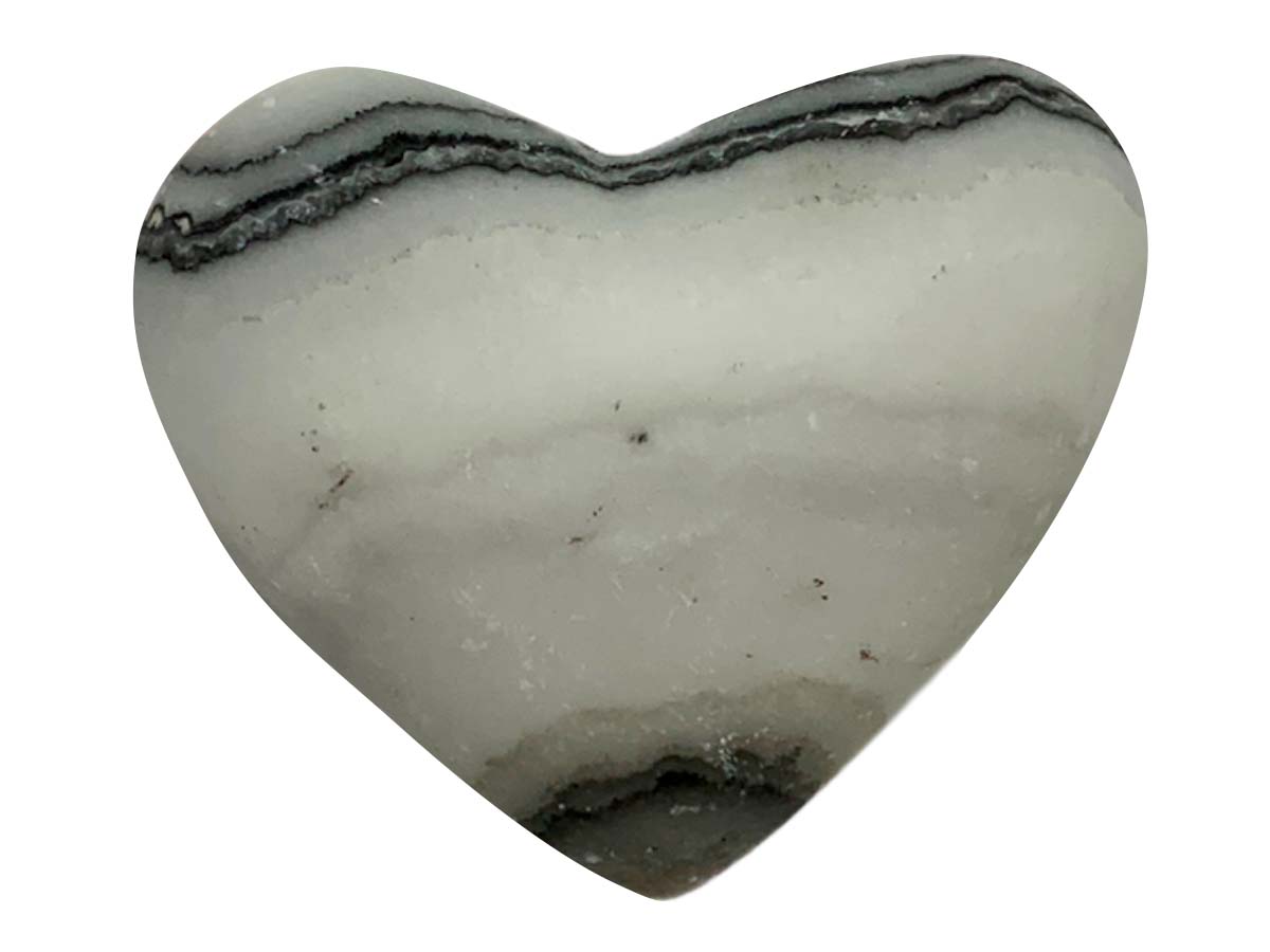 Zebra Calcite Heart Puff 4X4X2 Cm