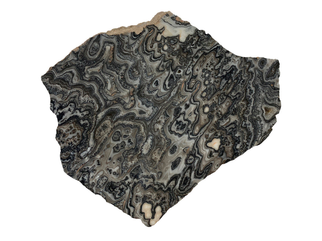 Gray Zebra Onyx Irregular Slice By Kilo
