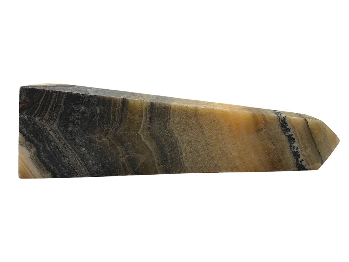 Gray Zebra Onyx Obelisk