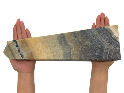 Gray Zebra Onyx Obelisk